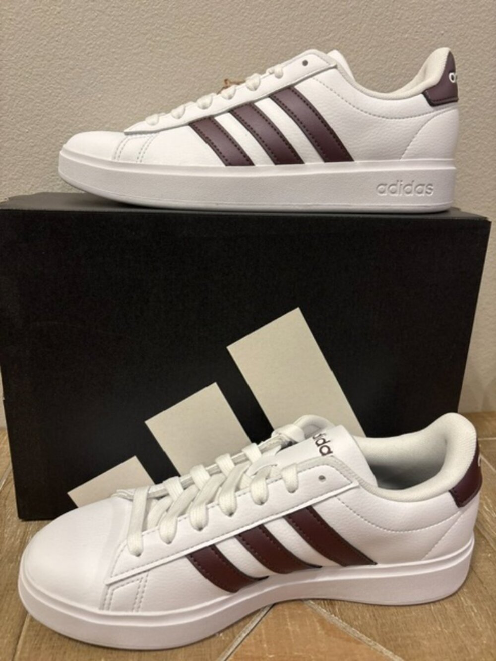 NEW Adidas Grand Court 2.0 Sneakers White Aurora Metallic Women Multiple Sizes - Picture 4 of 6